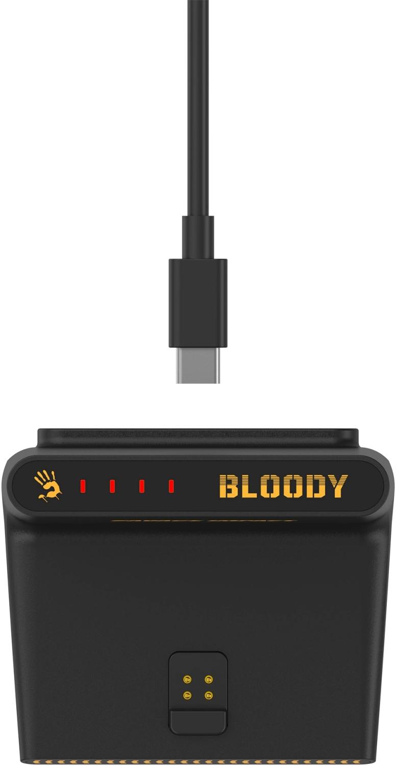 Мышь A4Tech Bloody R72 Ultra Duo Renegade черный оптическая 20000dpi беспров. USB/USB-C 7but