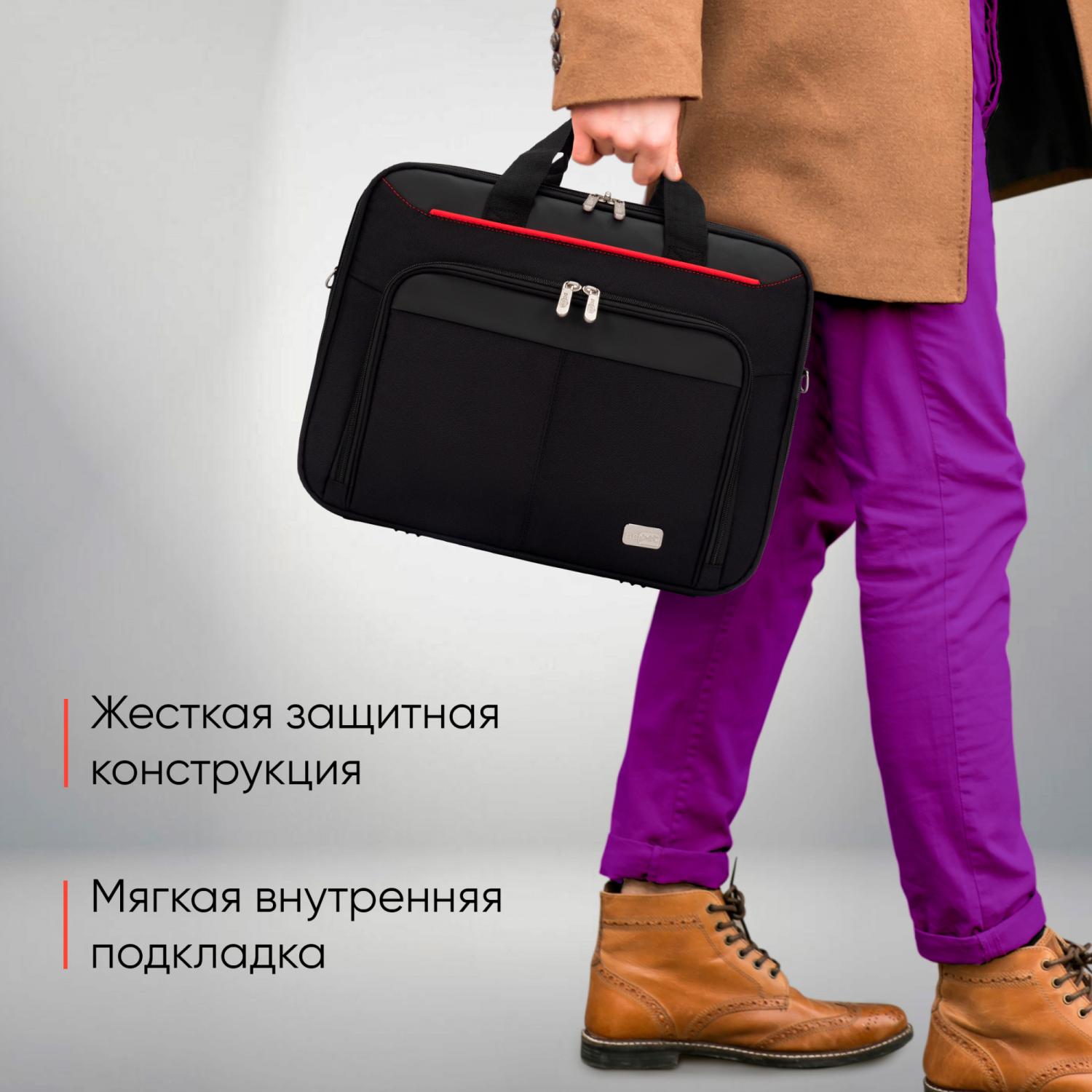 Сумка для ноутбука 15.6" PC Pet PCP-A9015BK черный/красный нейлон