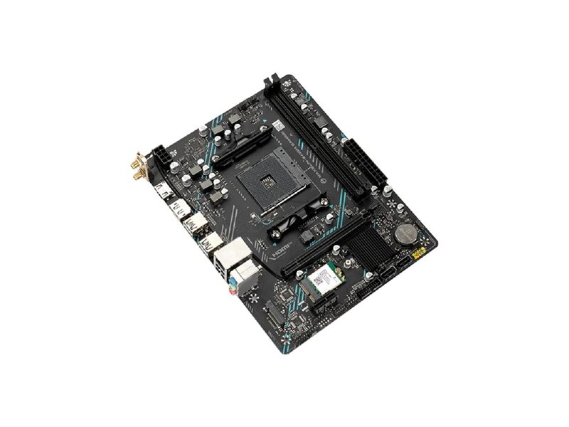 MAXSUN MS-B450M GAMING WIFI (Socket AM4, mATX, 2*DDR4 (64Gb), DP/HDMI, 2*SATA3, 1*M.2, 1*PCIEx16/1*PCIEx1, 2*USB2.0, 4*USB 3.2 Gen1, LAN 1*1G, Wi-Fi 802.11ac, RTL)
