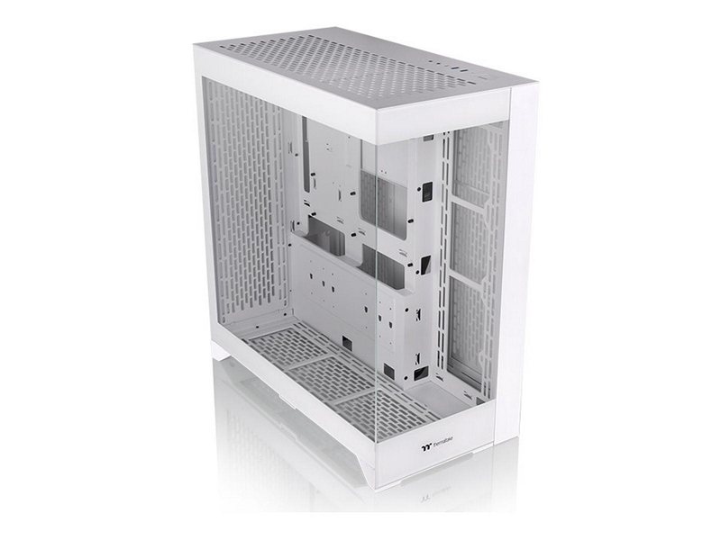 CTE E600 MX Snow/White/Win/SPCC/Tempered Glass*2/Mesh & TG Front Panel/PCI-E 4.0 Dual 90 Degree White Riser Cable 400mm/Brown Box