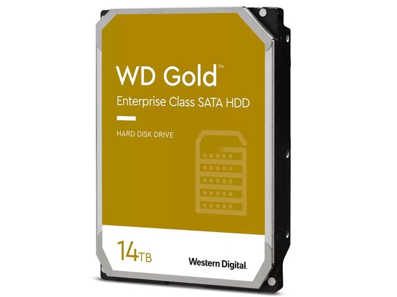 Жесткий диск Western Digital GOLD HDD SATA 14TB, 7200rpm, 512MB buffer, 512e, WD142KRYZ, 1 year