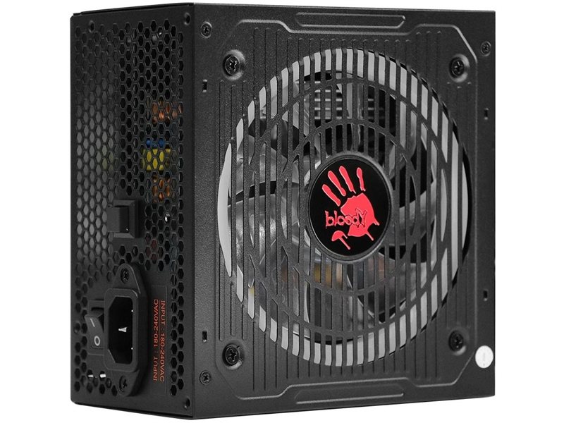 Блок питания Bloody ATX 750W BD-PS750G 80+ gold (20+4pin) APFC 120mm fan color LED 6xSATA Cab Manag RTL