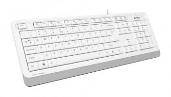 Клавиатура A4Tech FK10 белый/серый USB (FK10 WHITE) кабель 1.5м