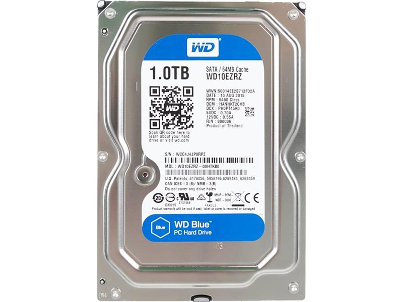 Жесткий диск/ HDD WD SATA3 1TB Blue 5400 RPM 64Mb 1 year warranty