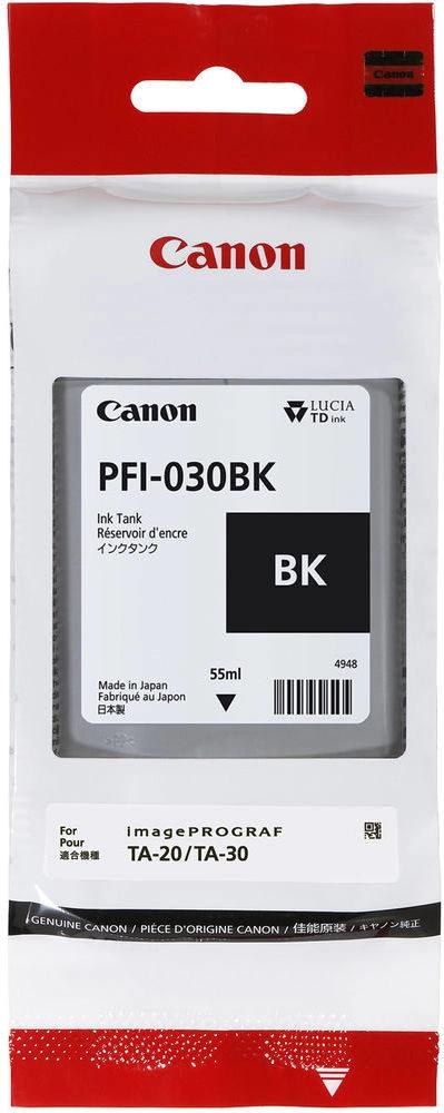Картридж струйный Canon PFI-030BK 3489C001 черный (55мл) для Canon imagePROGRAF TA-20, TA-30, TM-240, TM-340.