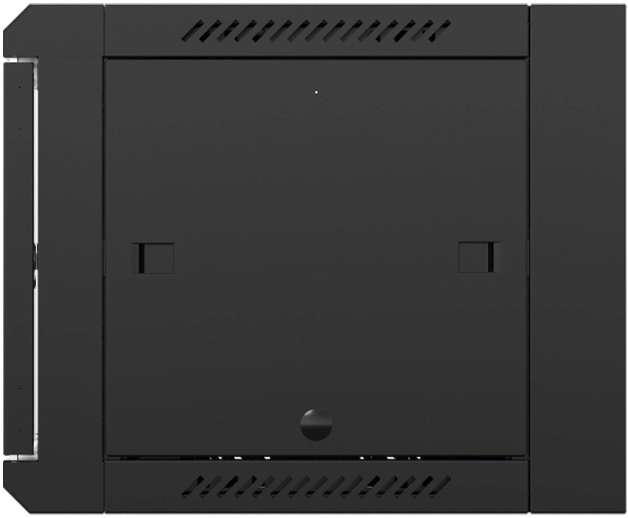 Шкаф коммутационный NTSS (NTSS-W6U6060GS-BL) настенный 6U 570x600мм пер.дв.стекл 60кг черный 500мм 18.8кг 220град. 370мм IP20 сталь