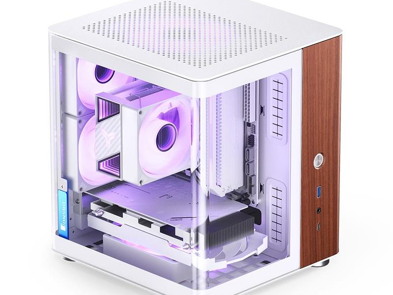 Корпус без блока питания/ Case JONSBO TK-0 White, Desktop SFF, TG, no fan, 1xUSB-A 3.2 + 1xUSB-C 3.2, SFX PSU Support, mITX White
