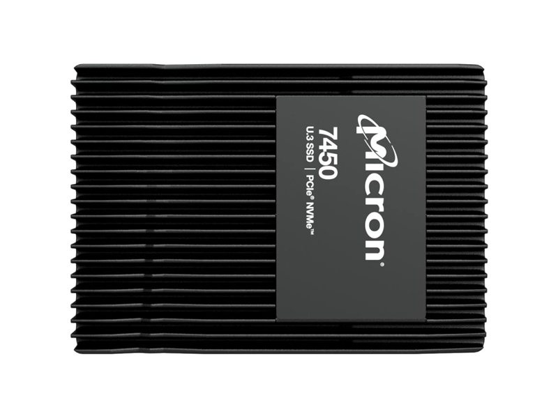 Серверные твердотельные накопители/ Micron SSD 7450 MAX, 12800GB, U.3(2.5" 15mm), NVMe, PCIe 4.0 x4, 3D TLC, R/W 6800/5600MB/s, IOPs 1 000 000/410 000, TBW 70000, DWPD 3 (12 мес.)