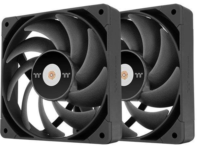 Вентилятор для корпуса Thermaltake Toughfan 14 Pro 140х140x25 черный 4-pin 31.6дБ (упак.:2шт) (CL-F160-PL14BL-A) Ret