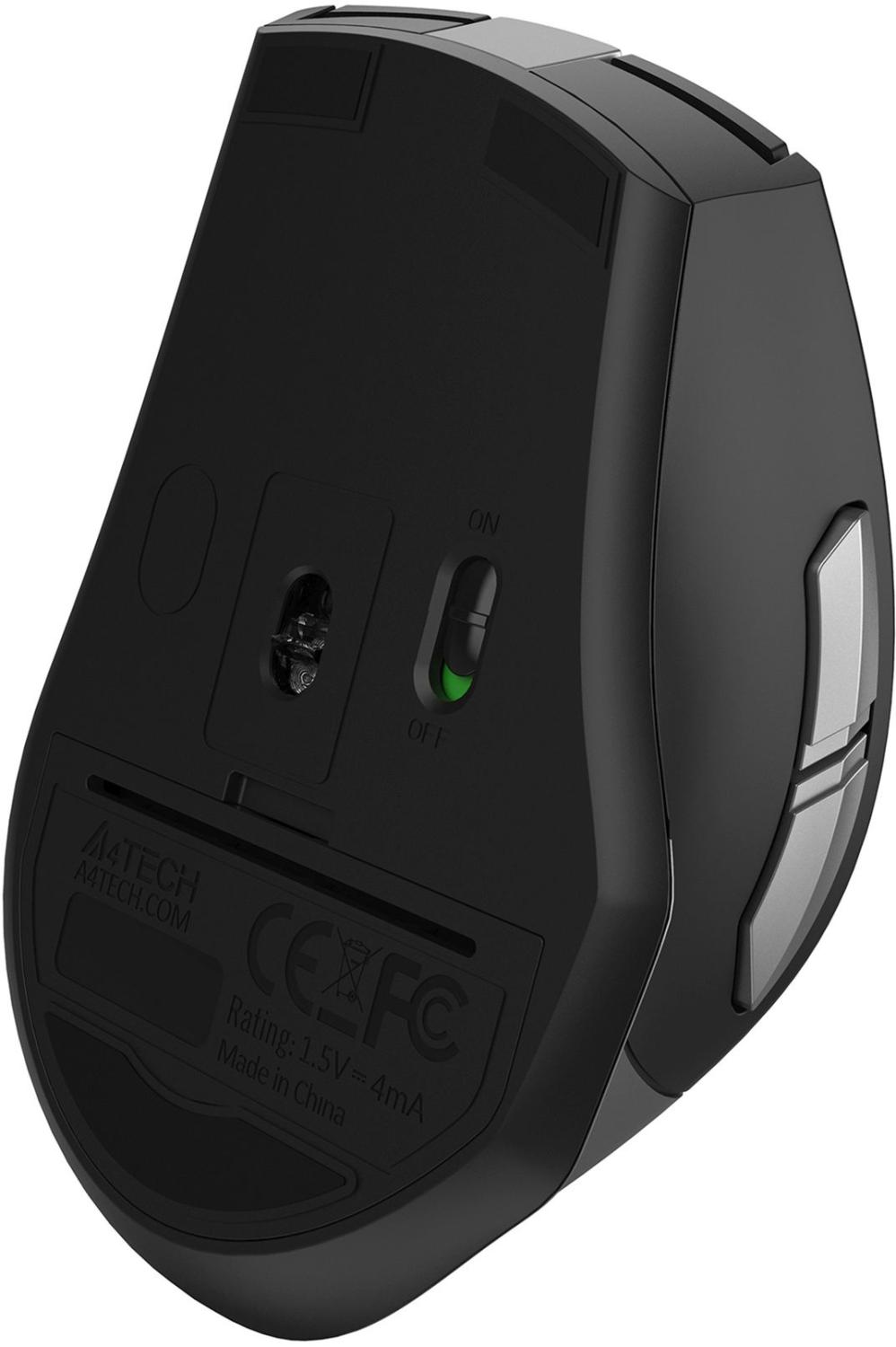 Мышь A4Tech Fstyler FG35S серый/черный оптическая 2000dpi silent беспров. USB 5but (FG35S USB GREY)