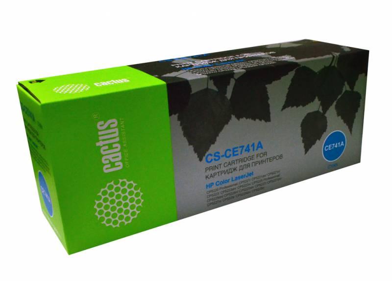 Картридж лазерный Cactus CS-CE741A CE741A голубой (7300стр.) для HP CLJ CP5220/CP5221/CP5223/CP5225/CP5227/CP5229