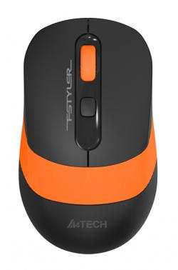 Мышь A4Tech Fstyler FG10 черный/оранжевый оптическая 2000dpi беспров. USB 4but (FG10 ORANGE)