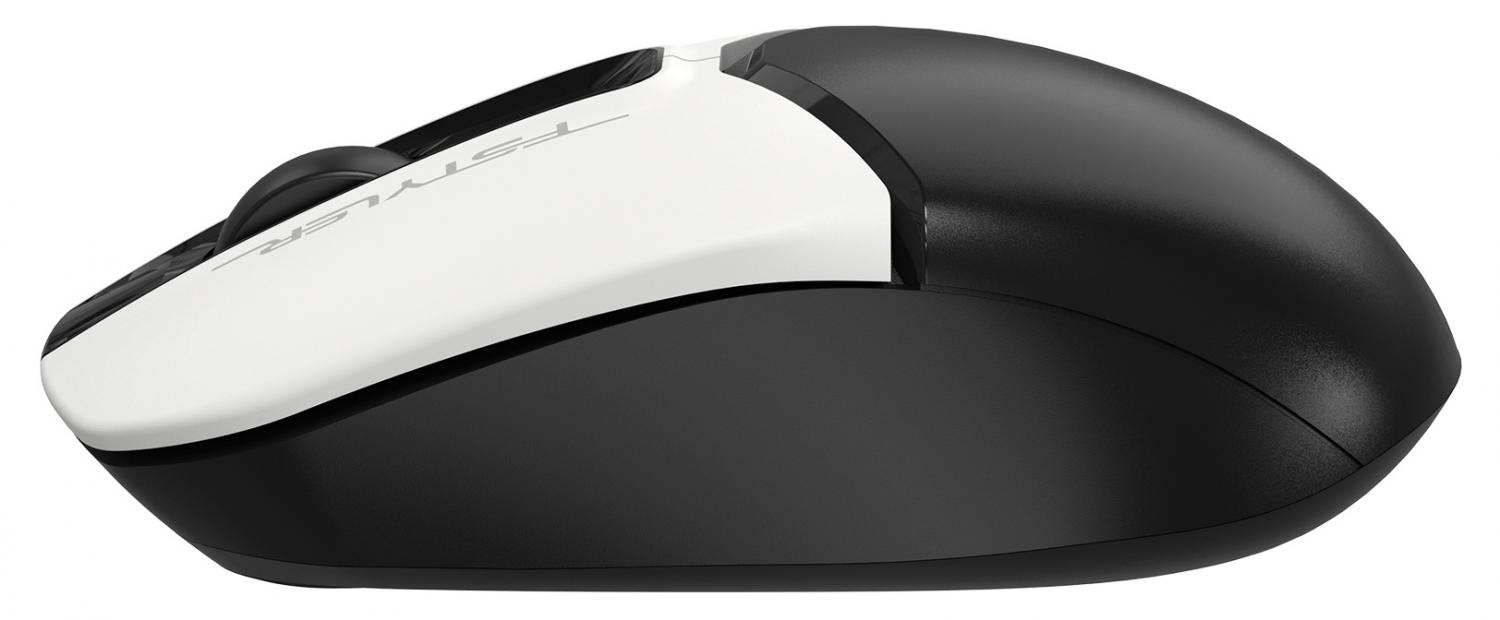 Мышь A4Tech Fstyler FB12 белый/черный оптическая 1200dpi беспров. BT/Radio USB 3but (FB12 PANDA)