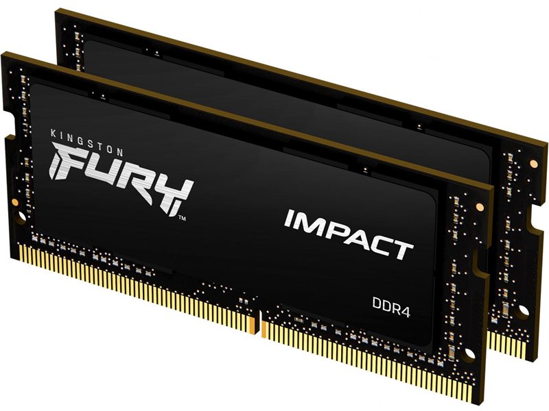 Память оперативная/ Kingston 64GB 3200MT/s DDR4 CL20 SODIMM (Kit of 2) FURY Impact
