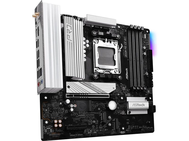 Материнская плата Asrock B650M PRO X3D Socket AM5 AMD B650 4xDDR5 mATX AC`97 8ch(7.1) 2.5Gg RAID+HDMI+DP