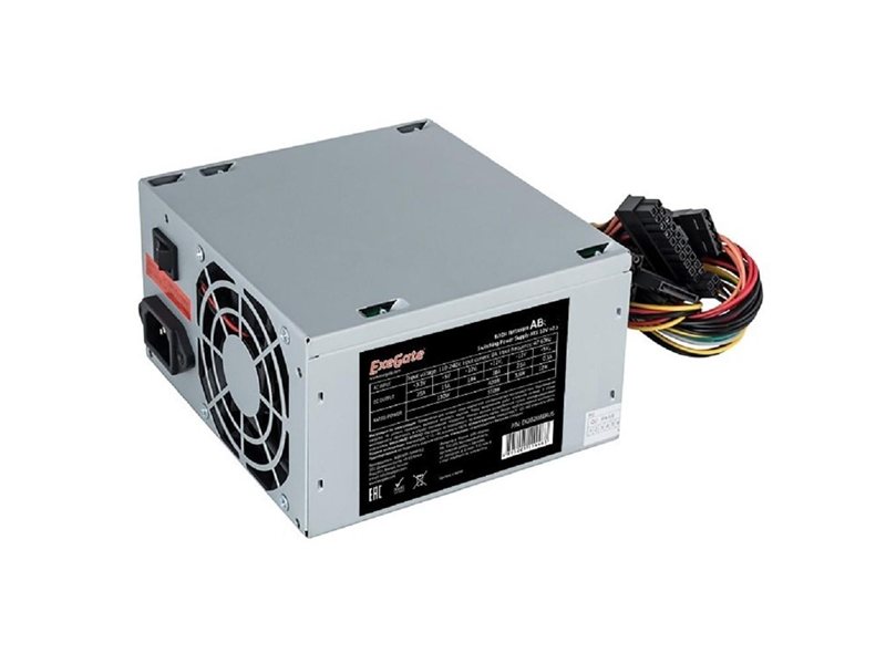 Exegate EX292143RUS Блок питания 650W ExeGate AB650 (ATX, 8cm fan, 24pin, 4pin, 3xSATA, 2xIDE, FDD)