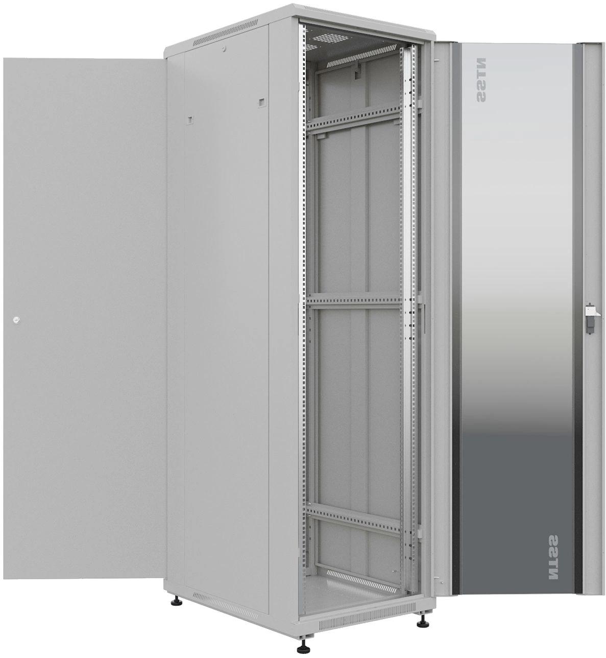 Шкаф серверный NTSS Премиум (NTSS-R32U6080GS) напольный 32U 600x800мм пер.дв.стекл металл 900кг серый 1542мм 71.3кг 1542мм IP20 сталь