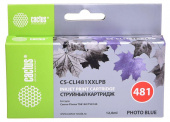 Картридж струйный Cactus CS-CLI481XXLPB CLI-481XLPB фото голубой (12.2мл) для Canon Pixma TS8140/TS9140 с чипом