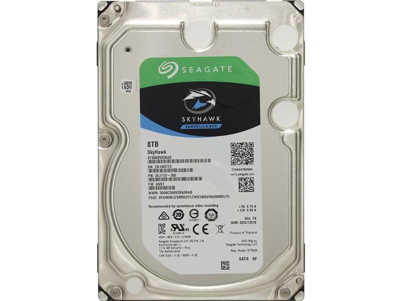 Жесткий диск/ HDD Seagate SATA3 8Tb SkyHawk Surveillance 256Mb