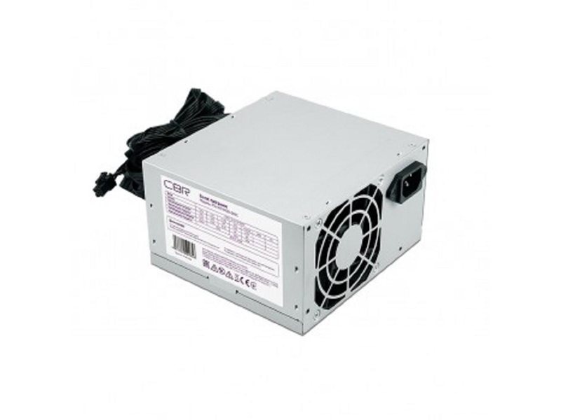 Блок питания CBR ATX 450W, 8cm fan, 24pin/1*4pin/1*IDE/2*SATA, кабель питания 1.2м, черный [PSU-ATX450-08EC] OEM