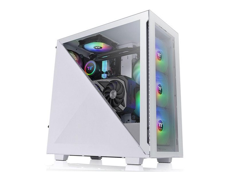 Корпус Thermaltake Divider 300 TG Snow ARGB CA-1S2-00M6WN-01 White/Win/SPCC/Tempered Glass*2/120mm Standard CA-1S2-00M6WN-01 Fan*1/120mm ARGB Fan*3 (527590)