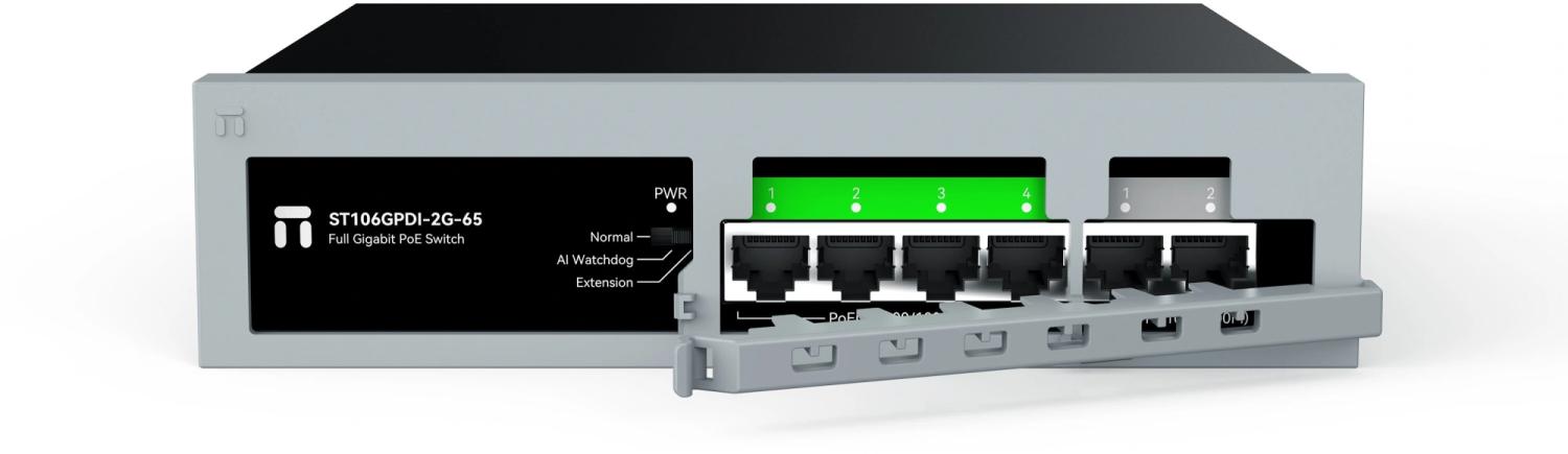 Коммутатор Netis ST106GPDI-2G-65 (L2) 6x1Гбит/с 4PoE+ 55W неуправляемый