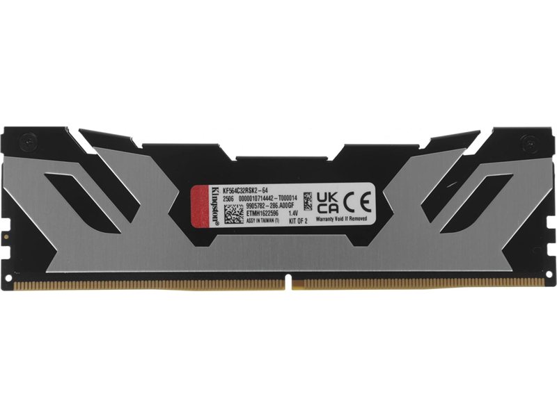 Память DDR5 2x32GB 6400MHz Kingston KF564C32RSK2-64 Fury Renegade Silver XMP RTL Gaming PC5-51200 CL32 DIMM UDIMM 288-pin 1.4В kit dual rank с радиатором Ret