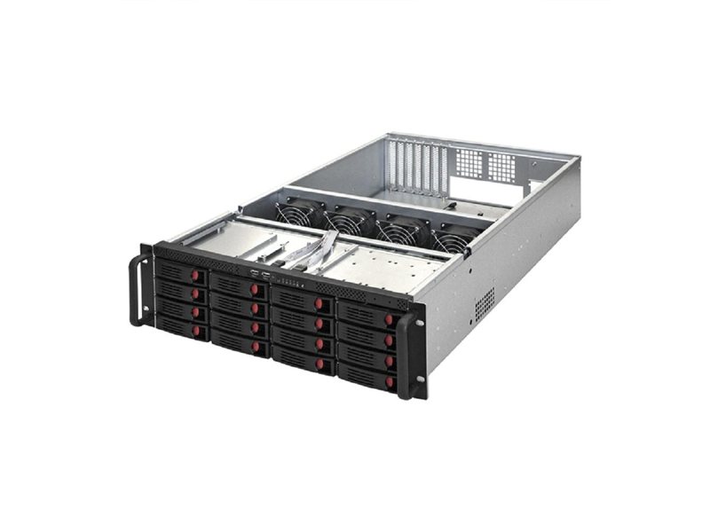 LIGACOMP АВ 1015 3U 2xXeon Silver 4216 8x32Gb DDR4 C622 ASPEED AST2500 2x1GbE 1x800W 2x960ГБ SAS SSD 4x8ТБ SAS-3 w/o OS