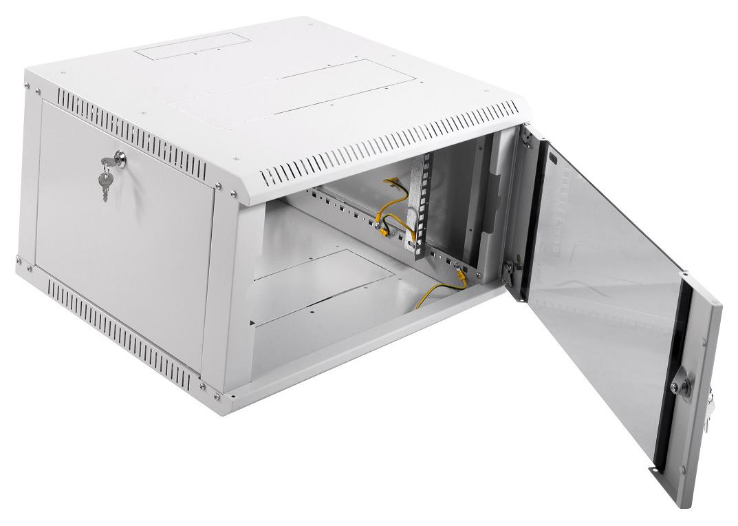 Шкаф коммутационный ЦМО ШРН-Эконом (ШРН-Э-6.500-9005) настенный 6U 600x520мм пер.дв.стекл 75кг черный 470мм 14.94кг 180град. 342мм