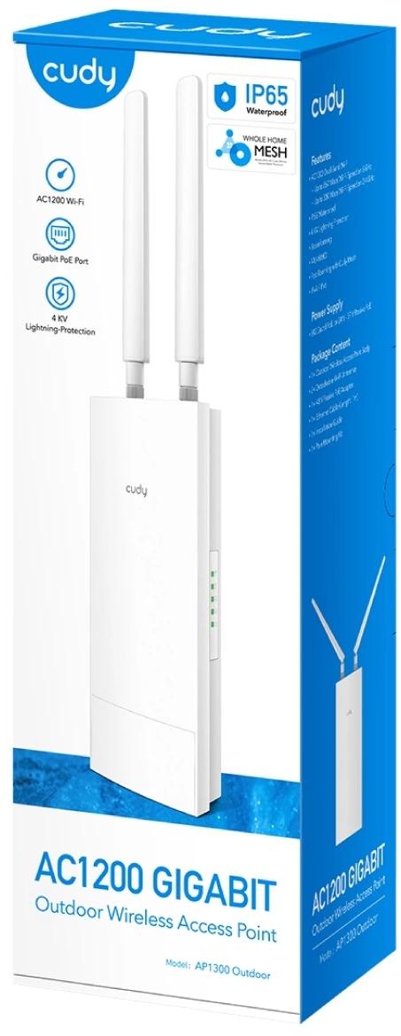 Точка доступа Cudy AP1300 Outdoor AC1200 10/100/1000BASE-TX белый
