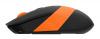 Мышь A4Tech Fstyler FG10 черный/оранжевый оптическая 2000dpi беспров. USB 4but (FG10 ORANGE)