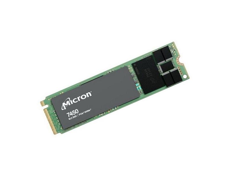 Твердотельный накопитель Micron 7450 PRO 960GB NVMe M.2 (22x80mm) PCIe 4.0 x4, R5000/W1400MB/s 3D TLC 1DWPD 520K/82K IOPS 1700TBW SSD Enterprise Solid State Drive, 1 year, OEM