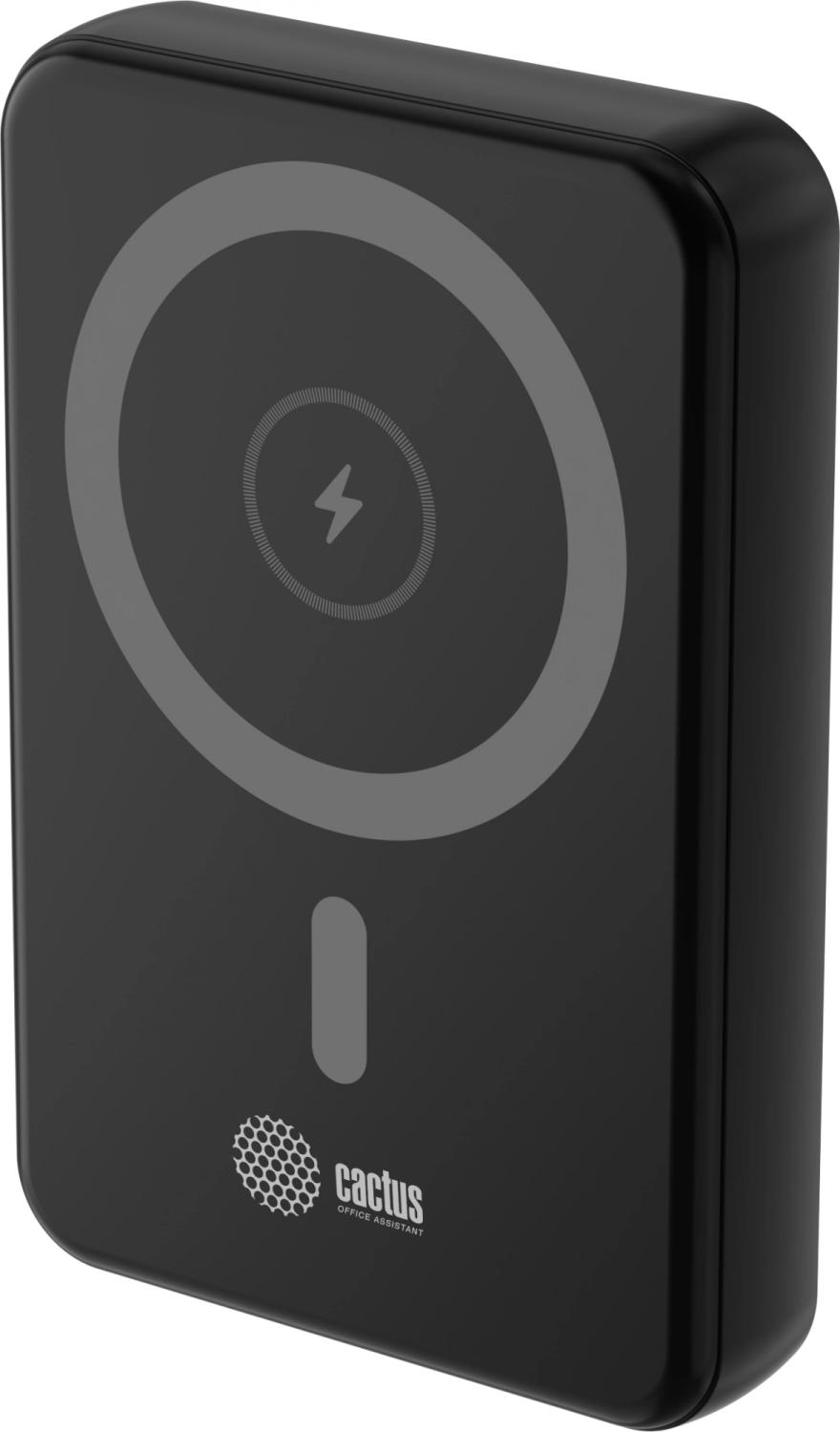 Мобильный аккумулятор Cactus CS-PBFSUA-10000 10000mAh 22.5W 4.5A USB-C беспров.зар. черный