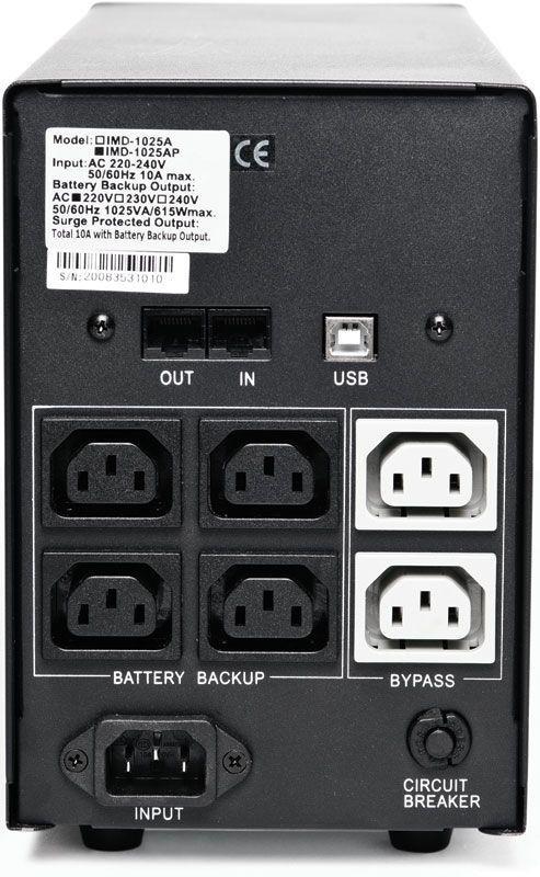 Источник бесперебойного питания Powercom Imperial IMD-1200AP 720Вт 1200ВА черный