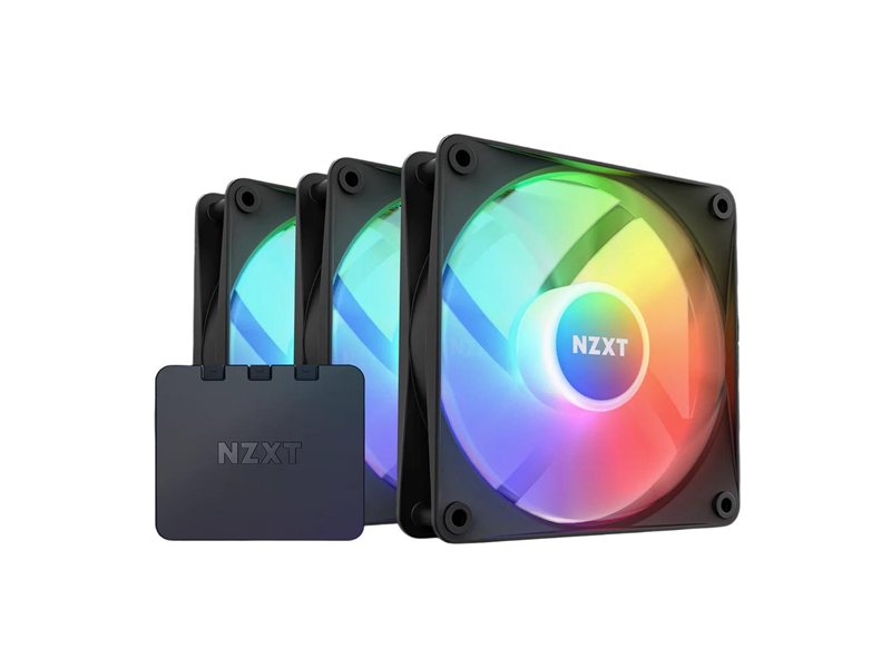 Кулер для корпуса ПК/ Case Cooler NZXT F120 RGB Core Triple Pack (120x120x25mm, 4-pin PWM, RGB, 78.86CFM, 33.88dBA, 1800RPM, Black, 3pcs)
