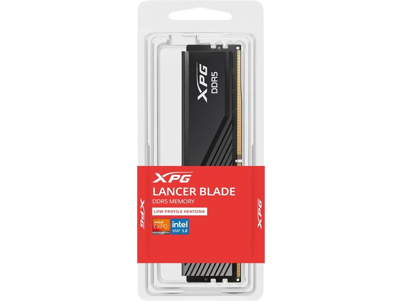 Память DDR5 8GB 5600MHz A-Data AX5U5600C468G-SLABBK XPG Lancer Blade RTL Gaming PC5-44800 CL46 DIMM UDIMM 288-pin 1.1В single rank с радиатором Ret