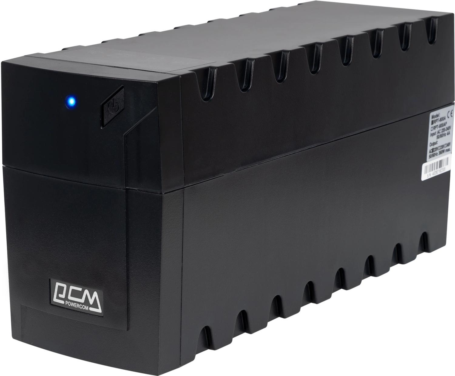 Источник бесперебойного питания Powercom Raptor RPT-600AP SE 360Вт 600ВА черный