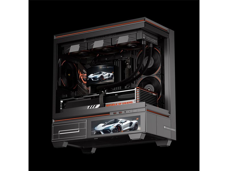 Водяное охлаждение для процессора/ Water Cooling System Thermalright Rainbow Vision 360 Turbo (360mm, LED, Black, ARGB/ Fans: 3x120mm, 120.38CFM, 44.7dBA, 3000RPM/ Pump height 86mm, 6400RPM, Rad thickness 27mm/ S: 1700, 1200, 1851, 115X, 2011, 2066, AM5,