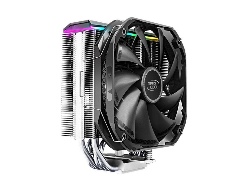 Вентилятор Deepcool AS500 RTL {8} (727064) (Height 164mm, 6mm x 5pcs, Fan 140mm, 500;1200RPM ±10%, < 29.2 dB(A), 4-pin PWM, TDP 220W, Screw, Socket AMD AM4, Intel LGA 2066/2011-v3/2011/1700/1200/115x)