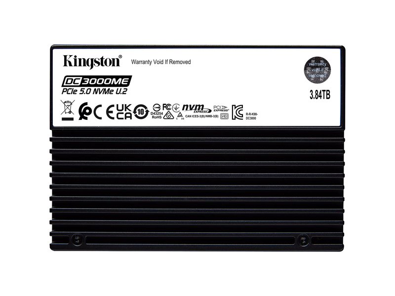 Твердотельный накопитель Kingston Enterprise SSD 3,84TB DC3000ME U.2, 2,5" PCIe Gen5 x4 NVMe R14 000/W5 800MB/s 3D eTLC MTBF 2M 7008TBW 1 Year Warrаnty