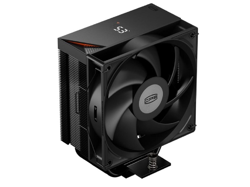 CPU Cooler PCCooler RT400 Digital BK (230W, 4-pin PWM, LED temp., 152mm, Al/Cu, 4x6mm, 1x120mm, 73.32CFM, 34.9dBA, 2200RPM, S: 1851/1700/1200/115X, AM5/AM4, black)