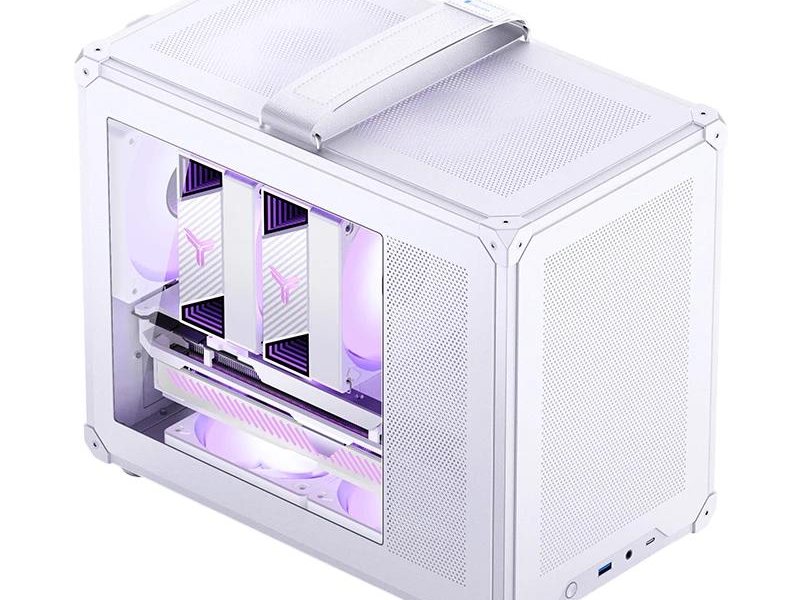 Корпус без блока питания/ Case JONSBO C6 MAX Handle, Mini-Tower, TG, no fan, 1xUSB-A 3.0 + 1xUSB-C 3.1, mATX, mITX White