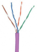 Кабель информационный Lanmaster TWT-5EUTP-NGLS кат.5E UTP 4 пары 24AWG PVC внутренний 305м фиолетовый