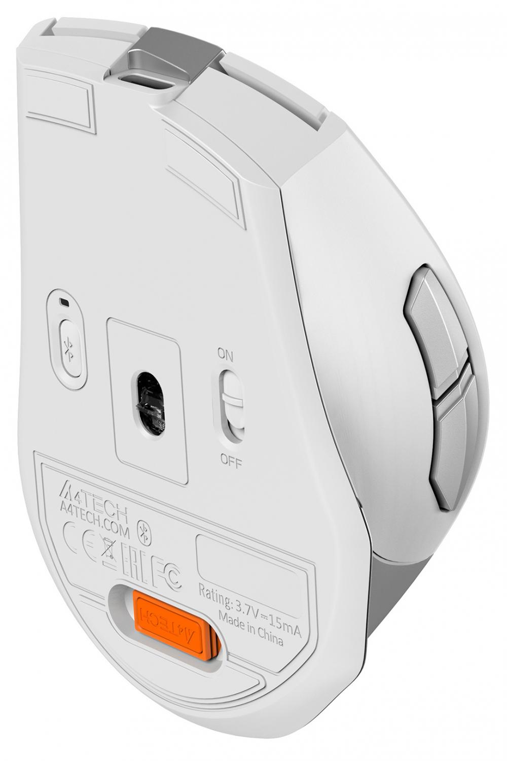 Мышь A4Tech Fstyler FB35C белый оптическая 2000dpi беспров. BT/Radio USB 6but (FB35C ICY WHITE)