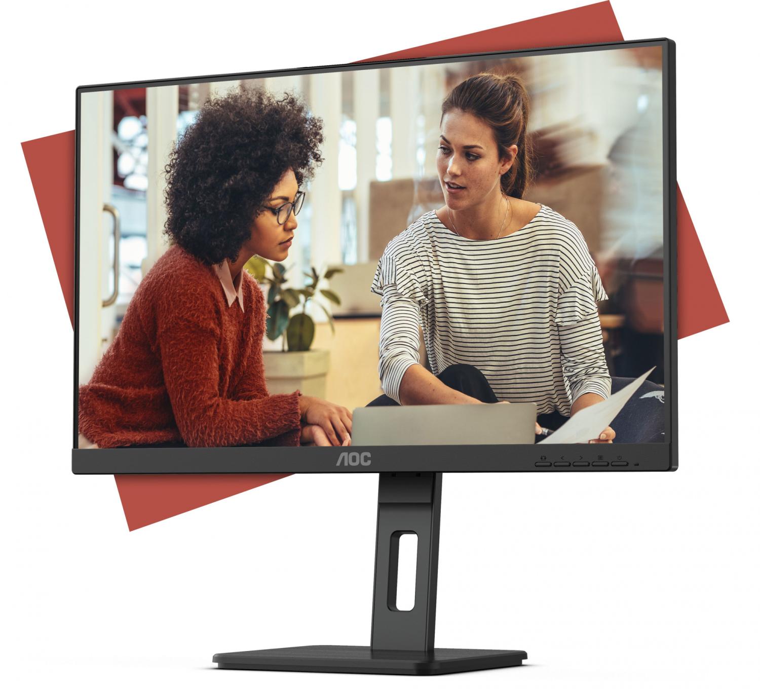Монитор AOC 24" 24E3QAF черный IPS LED 16:9 HDMI M/M матовая HAS Piv 300cd 178гр/178гр 1920x1080 75Hz VGA DP FHD 4.45кг