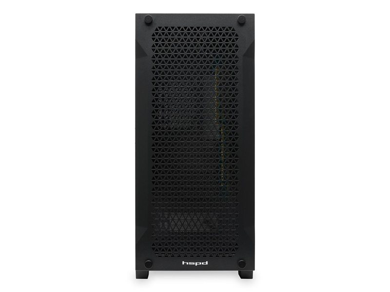 Корпус без блока питания/ Case HSPD M541, Mesh Mid Tower, Black, TG, 0.7 SPCC, no fans, ATX, mATX, mITX, 170/405/210mm, 2x2.5", 2x3.5", 7xPCI, 1xUSB-A 3.0, 2xUSB-A 2.0, 465x220x485mm