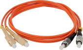 Патч-корд Lanmaster TWT-2FC-2SC/OM2-3.0 2x50/125 OM2 FC дуплекс-SC дуплекс 2м ПВХ оранжевый