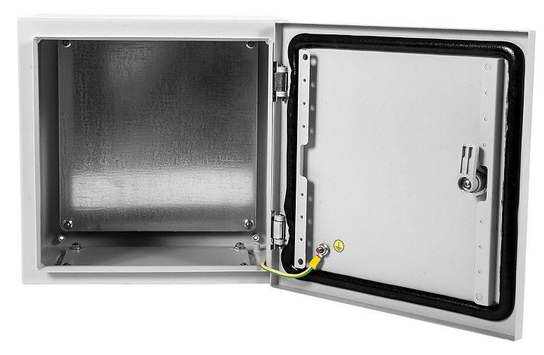 Шкаф электротехнический Elbox EMW-400.400.210-1-IP66 настенный 400мм 400мм 210мм несъемн.бок.пан. 50кг серый