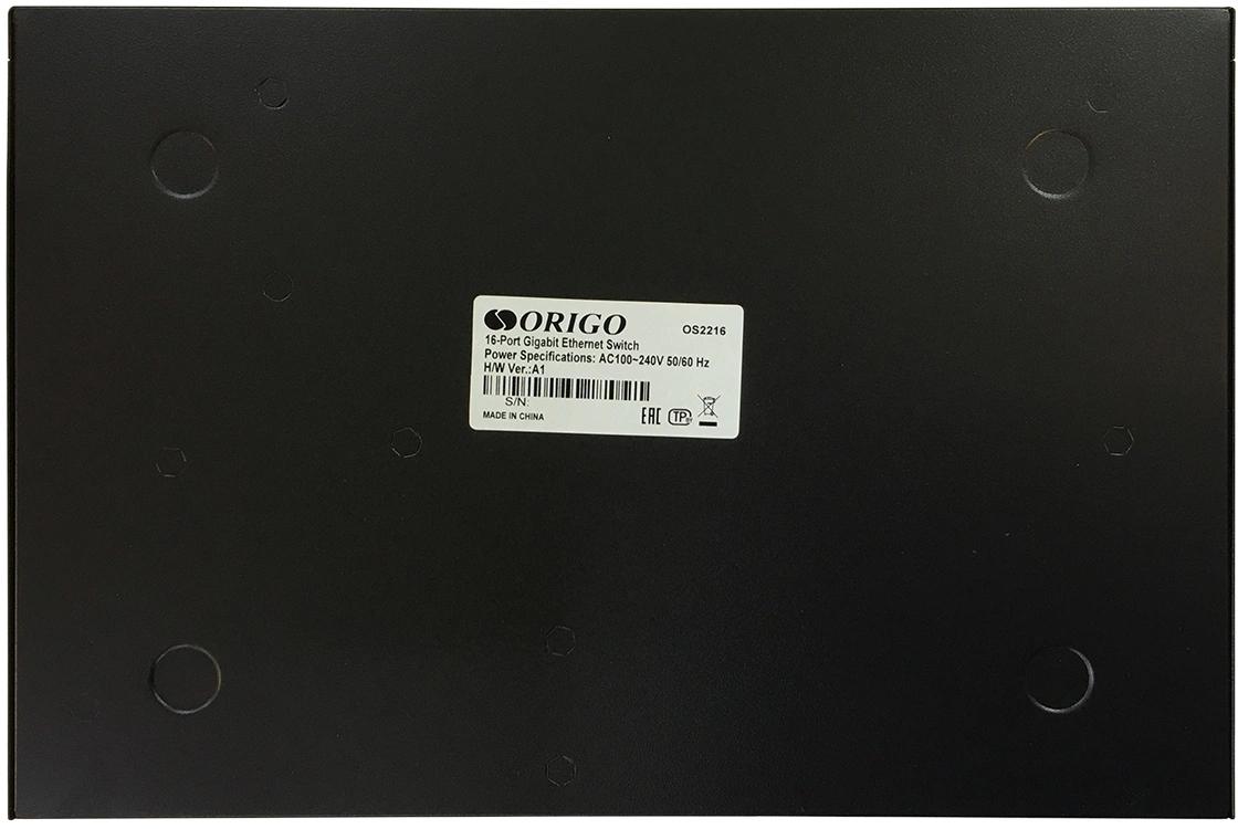 Коммутатор Origo OS2216 OS2216/A1A (L2) 16x1Гбит/с неуправляемый