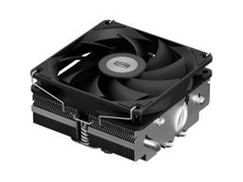 Кулер для процессора/ CPU Cooler PCCooler RC400-53 (125W, 4-pin PWM, 53.5mm, Al/Cu, 4x6mm, 1x92mm, 43CFM, 31.2dBA, 2700RPM, S: 1851/1700/1200/20XX/115X, AM5/AM4, silver, black)